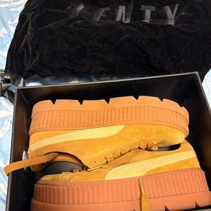 Puma Fenty Platform Sneakers in Tan